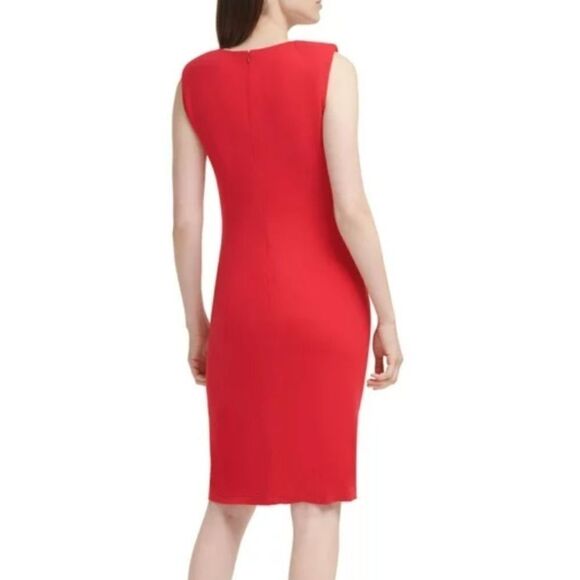 BRAND NEW PERCEPTIONS NEW YORK SLEEVELESS INVISIBLE BACK ZIPPER CLOSURE DRESS - Picture 1 of 15